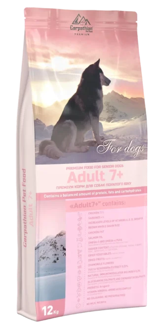 Carpathian Pet Food Adult 7+ — сухий корм для собак старше 7 років, 12 кг
