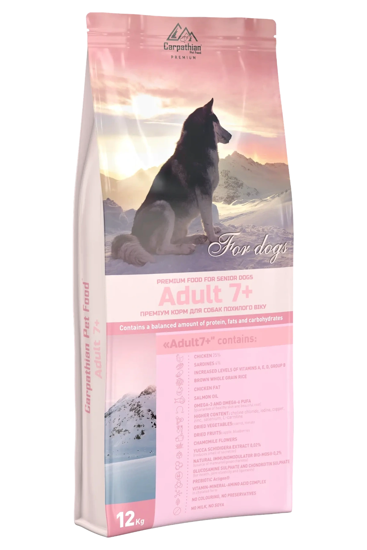 Carpathian Pet Food Adult 7+ для собак 12 кг Carpathian Pet Food Adult 7+ — сухий корм для собак старше 7 років, 12 кг
