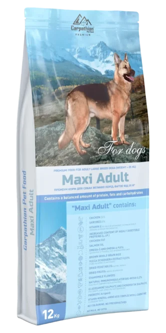 Carpathian Pet Food Maxi Adult — сухий корм для дорослих собак великих порід, 12 кг