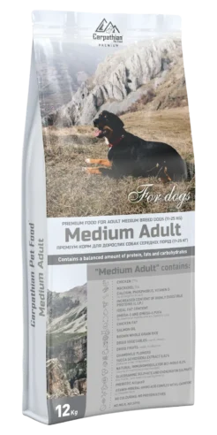 Carpathian Pet Food Medium Adult — сухий корм для дорослих собак середніх порід, 12 кг