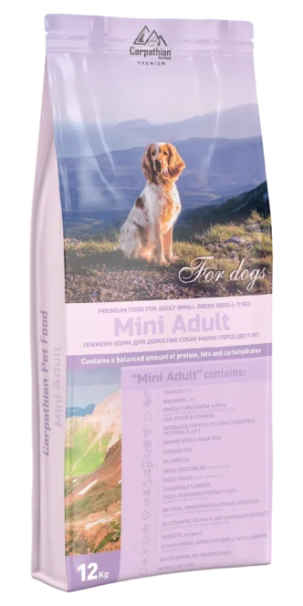 Carpathian Pet Food Mini Adult — сухий корм для дорослих собак малих порід, 12 кг