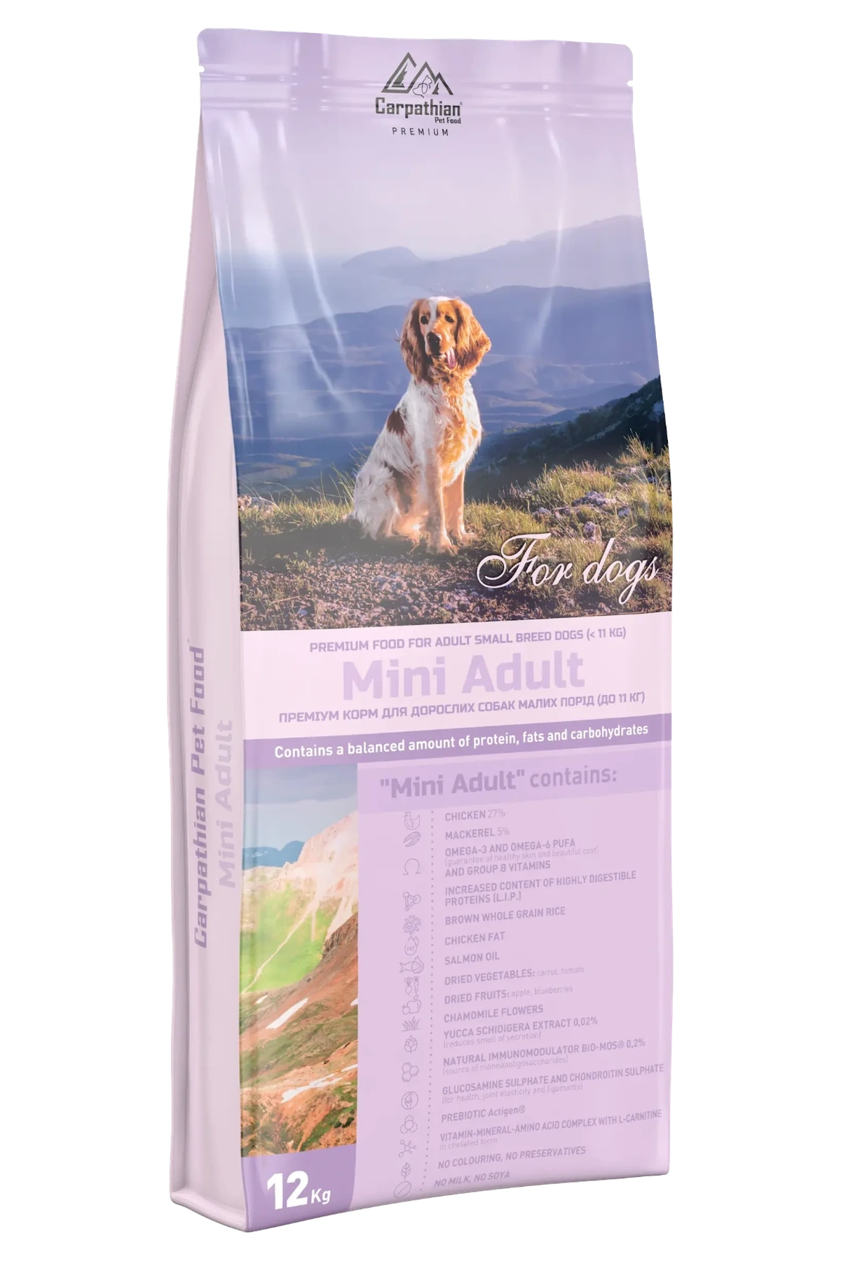Carpathian Pet Food Mini Adult 12 кг Carpathian Pet Food Mini Adult — сухий корм для дорослих собак малих порід, 12 кг