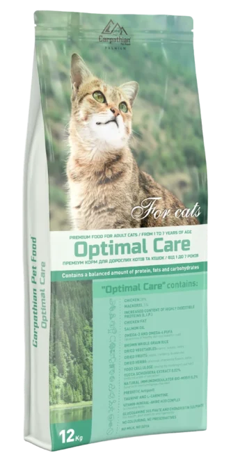 Carpathian Pet Food Optimal Care — сухий корм для дорослих котів, 12 кг